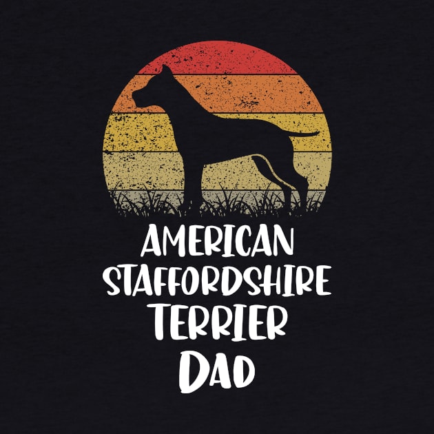 American Staffordshire Terrier Dog Dad by AmazingDesigns